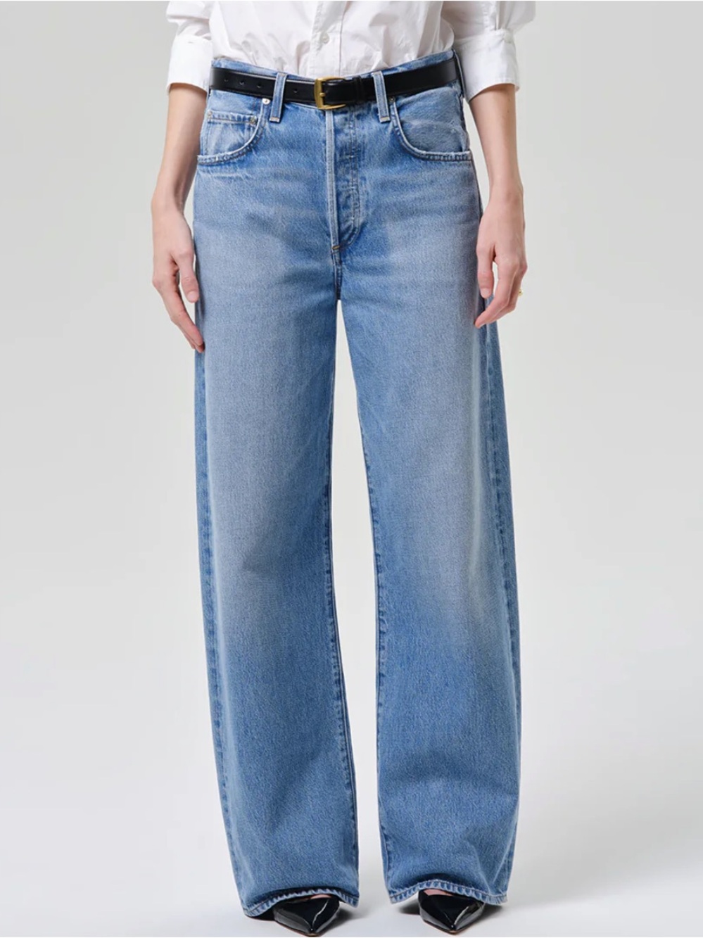 Citizens Of Humanity Light Blue Wide-Leg Jeans Ayla Vintage medium wash